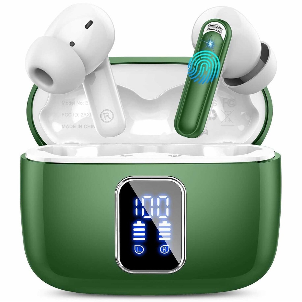 NEW Wireless Bluetooth Earbuds Microphone Waterproof Touch Control 48hr - Sealed